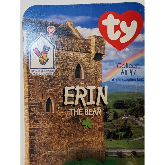 Erin The Bear -McDonald's Ty Beanie Baby With Rare Errors 1993/OAKBROOK‎ - Picture 4 of 8